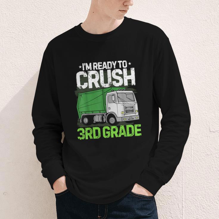Back To School First Day Of 3rd Grade Garbage Truck Boys Youth Long Sleeve Tee Back To School First Day Of 3rd Grade Garbage Truck Boys Youth Long Sleeve Tee