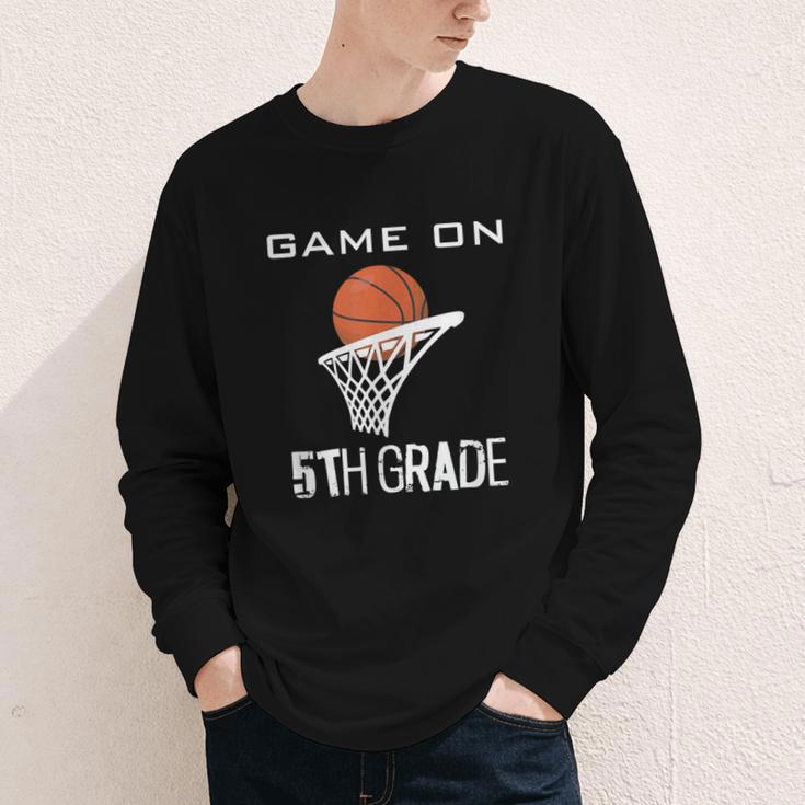 Back To School Game On 5th Grade Basketball Kids Youth Long Sleeve Tee Back To School Game On 5th Grade Basketball Kids Youth Long Sleeve Tee
