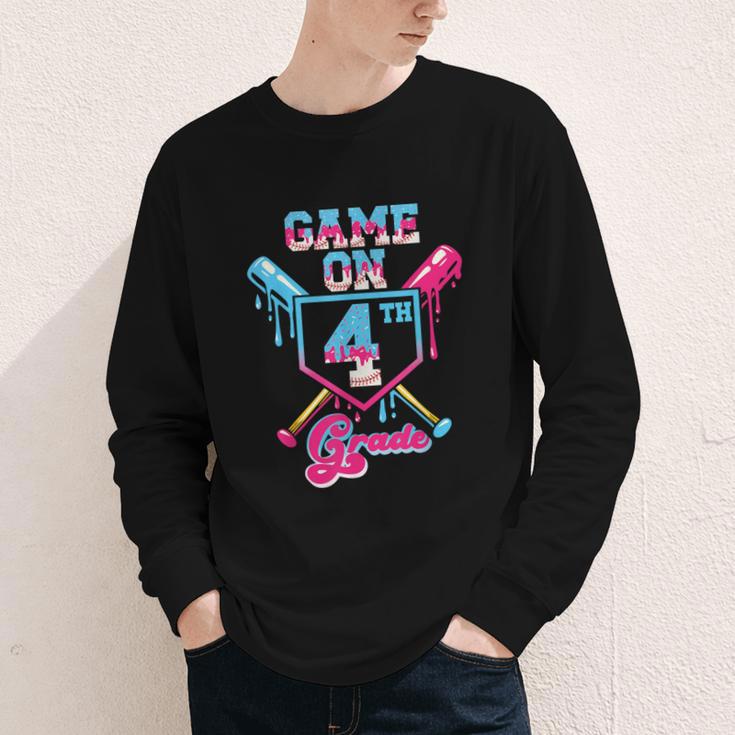 Back To School Game On Fourth Grade Baseball First Day Boys Youth Long Sleeve Tee Back To School Game On Fourth Grade Baseball First Day Boys Youth Long Sleeve Tee