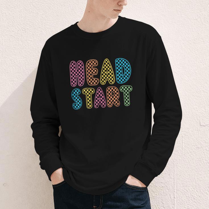 Back To School Head Start First Day Men Women Kid Checkered Youth Long Sleeve Tee Back To School Head Start First Day Men Women Kid Checkered Youth Long Sleeve Tee