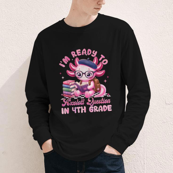 Back To School I'm Ready To Axolotl Question In 4th Grade Youth Long Sleeve Tee Back To School I'm Ready To Axolotl Question In 4th Grade Youth Long Sleeve Tee