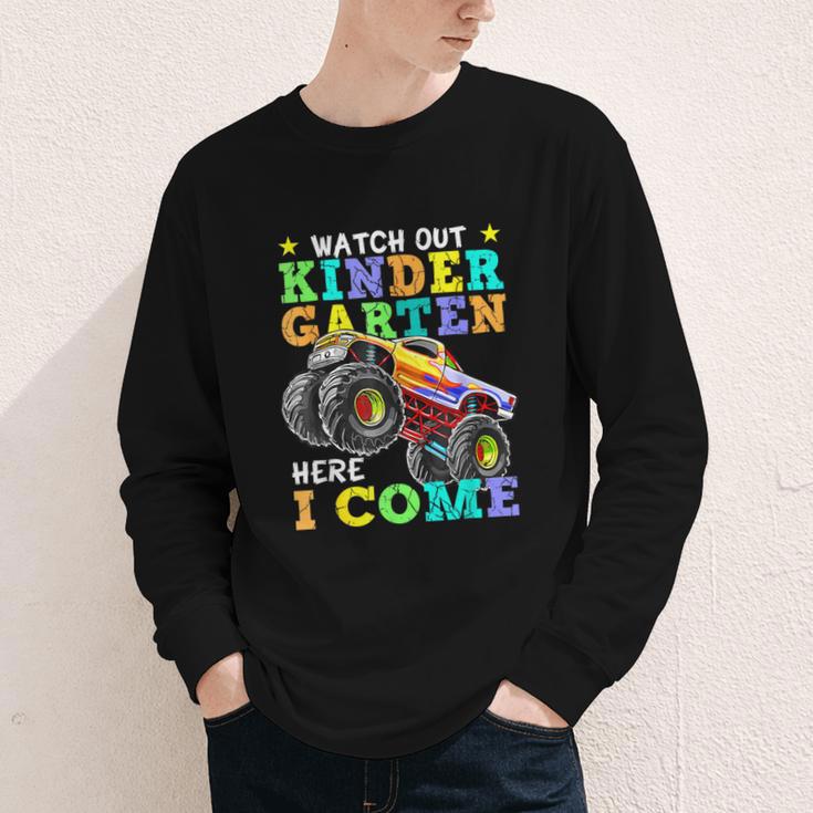 Back To School Kindergarten Here I Come For Boy Kid Truck Youth Long Sleeve Tee Back To School Kindergarten Here I Come For Boy Kid Truck Youth Long Sleeve Tee