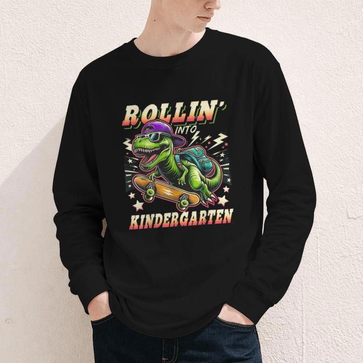 Back To School Kindergarten Dinosaur First Day Of School Boy Youth Long Sleeve Tee Back To School Kindergarten Dinosaur First Day Of School Boy Youth Long Sleeve Tee