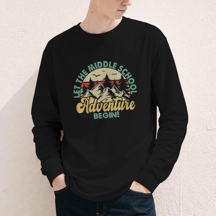 Back To School Let The Middle School Adventure Begin Youth Long Sleeve Tee