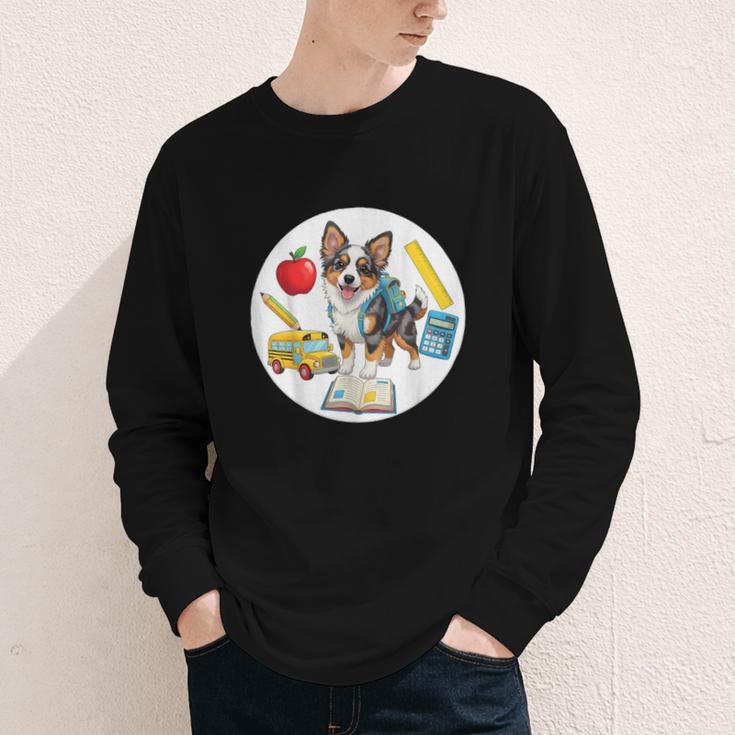 Back To School Miniature American Shepherd Dog Boys Girls Youth Long Sleeve Tee Back To School Miniature American Shepherd Dog Boys Girls Youth Long Sleeve Tee