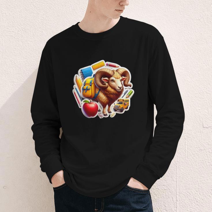Back To School Ram Boys Girls Student Kids Lover Farmer Cute Youth Long Sleeve Tee Back To School Ram Boys Girls Student Kids Lover Farmer Cute Youth Long Sleeve Tee