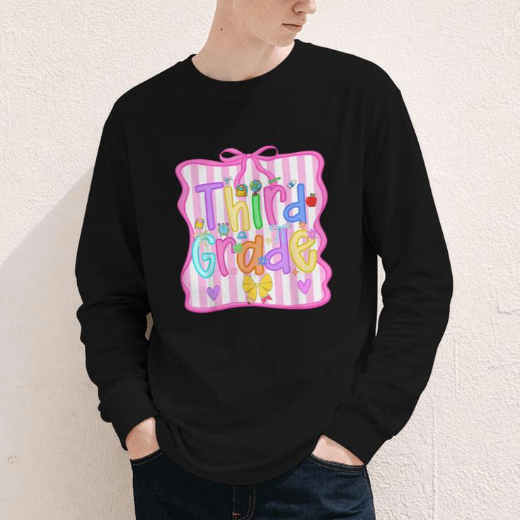Back To School Third Grade Girls Coquette Bow 3rd Grade Kids Youth Long Sleeve Tee Back To School Third Grade Girls Coquette Bow 3rd Grade Kids Youth Long Sleeve Tee