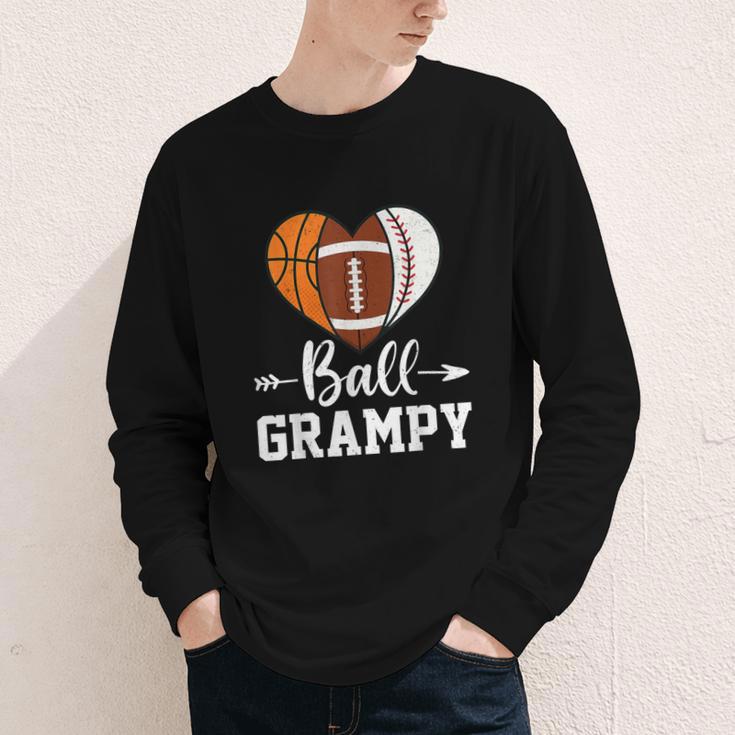 Ball Grampy Basketball Football Baseball Player Youth Long Sleeve Tee