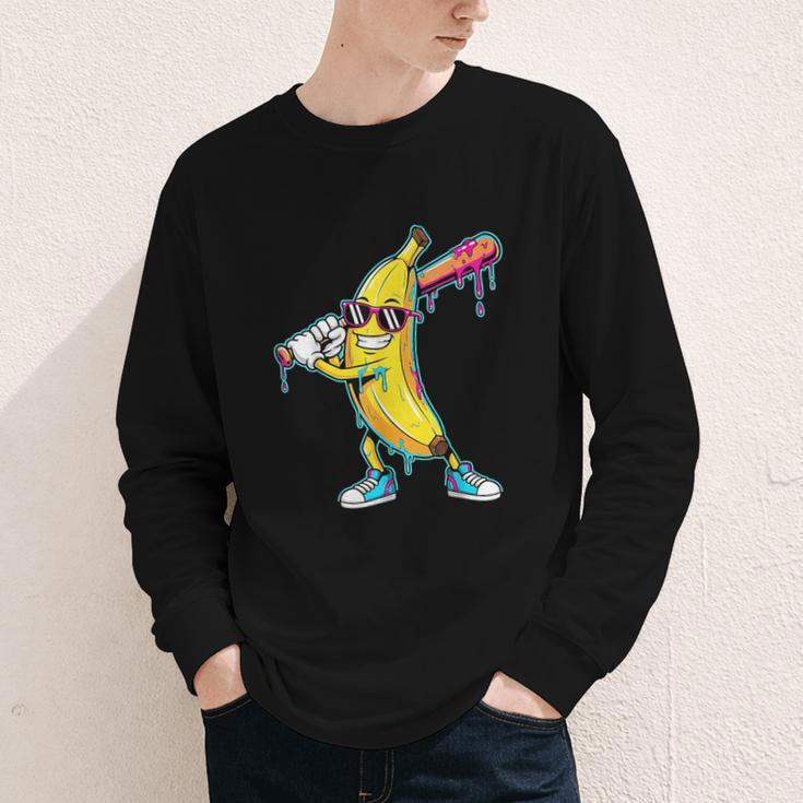 Banana Baseball Drip Kids Youth Boys Girls Youth Long Sleeve Tee Banana Baseball Drip Kids Youth Boys Girls Youth Long Sleeve Tee