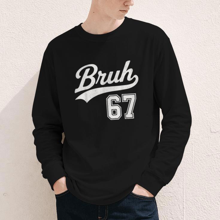 Baseball 6 7 Bruh Number 67 Six Seven Meme Boys Kids Youth Long Sleeve Tee Baseball 6 7 Bruh Number 67 Six Seven Meme Boys Kids Youth Long Sleeve Tee