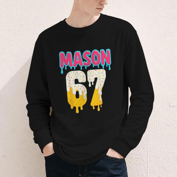 Baseball 6 7 Ice Cream Drip Number 67 Six Seven Meme Youth Long Sleeve Tee Baseball 6 7 Ice Cream Drip Number 67 Six Seven Meme Youth Long Sleeve Tee