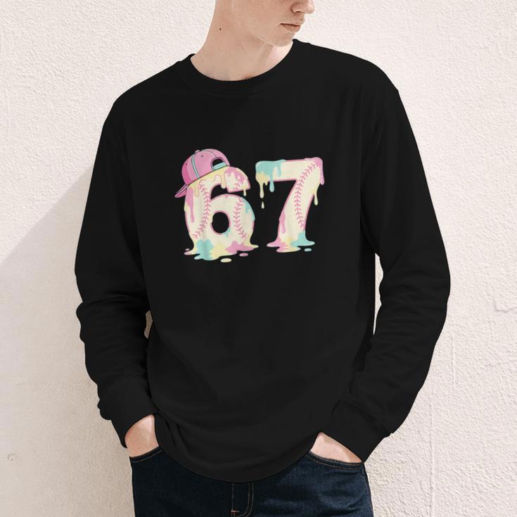 Baseball 67 Dripping Six Seven Drip Boys Gen Z Youth Long Sleeve Tee Baseball 67 Dripping Six Seven Drip Boys Gen Z Youth Long Sleeve Tee