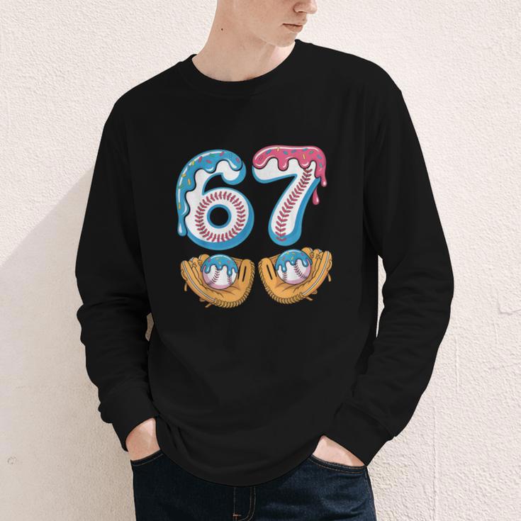 Baseball 67 Ice Cream Drip 67 Meme Player T-Shirt Youth Long Sleeve Tee Baseball 67 Ice Cream Drip 67 Meme Player T-Shirt Youth Long Sleeve Tee