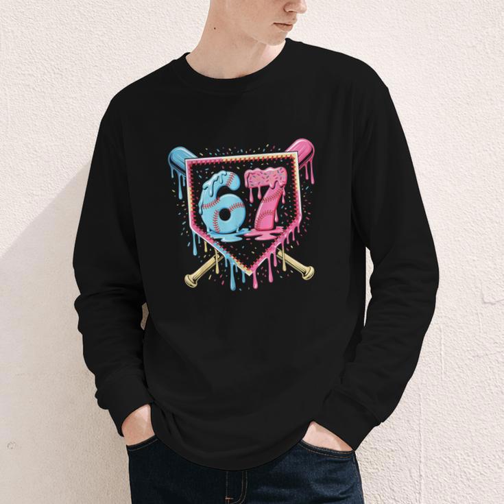 Baseball 67 Ice Cream Drip Six Seven Meme Boy Girl Kid Youth Long Sleeve Tee Baseball 67 Ice Cream Drip Six Seven Meme Boy Girl Kid Youth Long Sleeve Tee