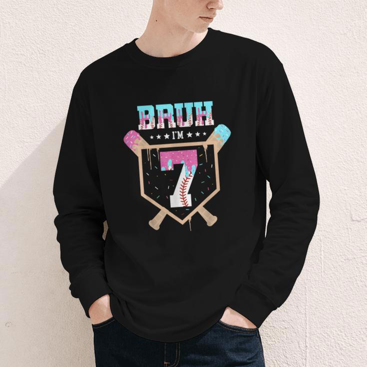 Baseball 7 Year Old Ice Cream Drip 7th Birthday Boys Player Youth Long Sleeve Tee Baseball 7 Year Old Ice Cream Drip 7th Birthday Boys Player Youth Long Sleeve Tee