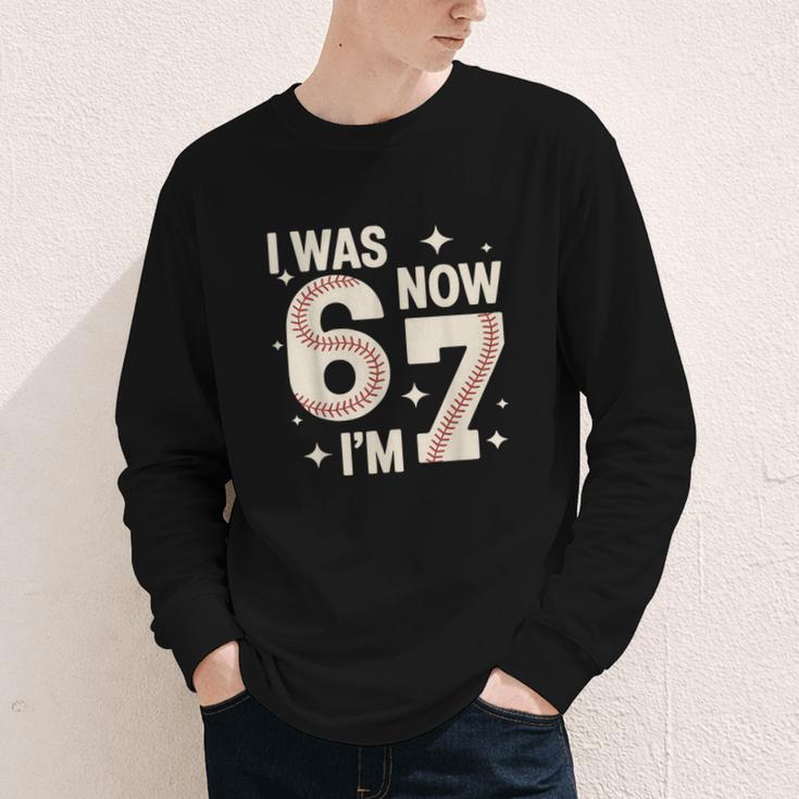 Baseball 7th Birthday 6 7 Years Old I Was 6 Now I'm 7 Youth Long Sleeve Tee Baseball 7th Birthday 6 7 Years Old I Was 6 Now I'm 7 Youth Long Sleeve Tee