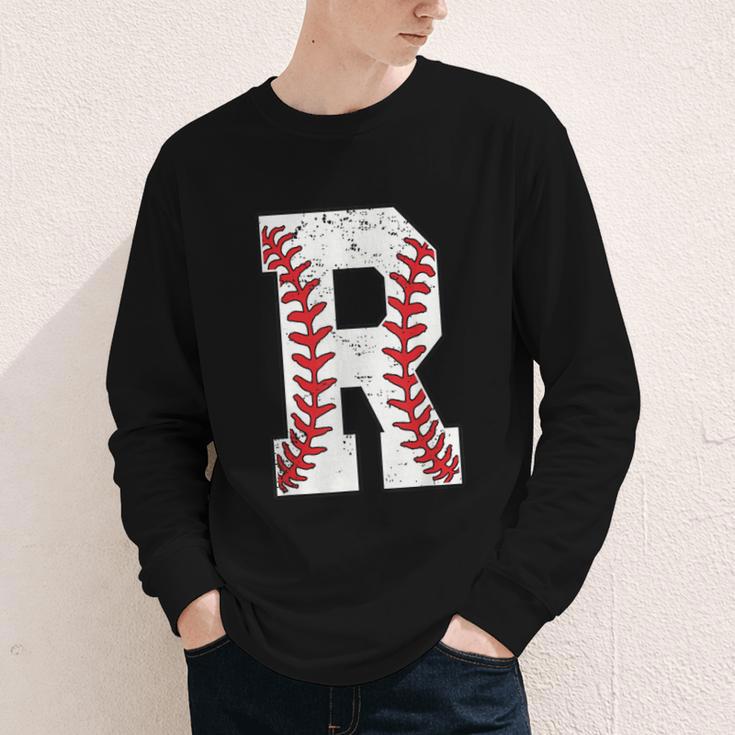 Baseball Alphabet Monogram Initial Letter R Youth Long Sleeve Tee Baseball Alphabet Monogram Initial Letter R Youth Long Sleeve Tee