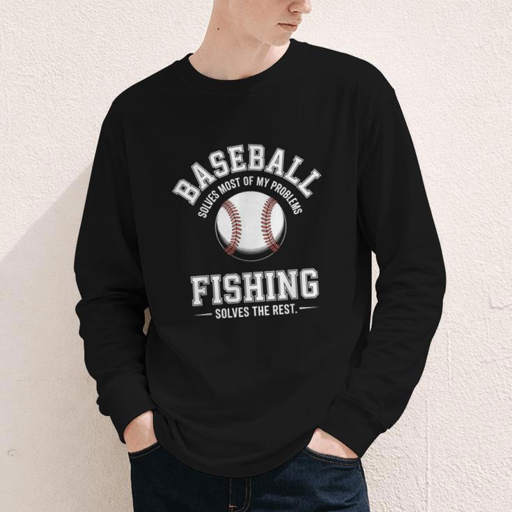 Baseball & Fishing Youth Long Sleeve Tee