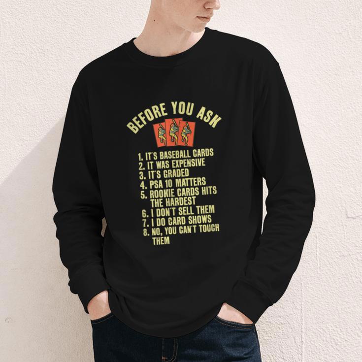 Baseball Card Collector Baseball Card Trading Youth Long Sleeve Tee Baseball Card Collector Baseball Card Trading Youth Long Sleeve Tee