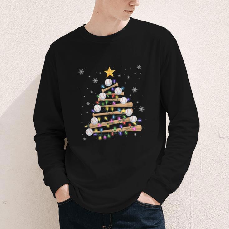 Baseball Christmas Tree Light Xmas Baseball Boys Kids Youth Long Sleeve Tee Baseball Christmas Tree Light Xmas Baseball Boys Kids Youth Long Sleeve Tee
