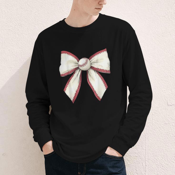 Baseball Coquette Bow Cute Baseball Game Youth Long Sleeve Tee Baseball Coquette Bow Cute Baseball Game Youth Long Sleeve Tee