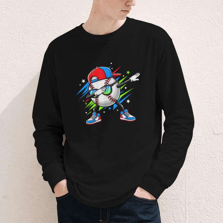 Baseball Dabbing Sports For Boys And Girls Game Day Youth Long Sleeve Tee Baseball Dabbing Sports For Boys And Girls Game Day Youth Long Sleeve Tee
