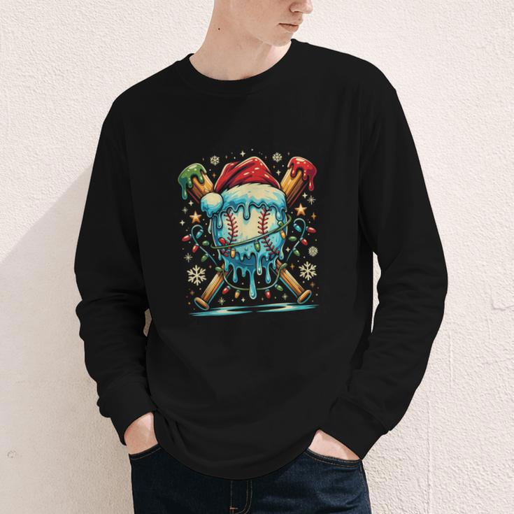 Baseball Drip Boys Youth Santa Christmas Baseball Youth Long Sleeve Tee Baseball Drip Boys Youth Santa Christmas Baseball Youth Long Sleeve Tee