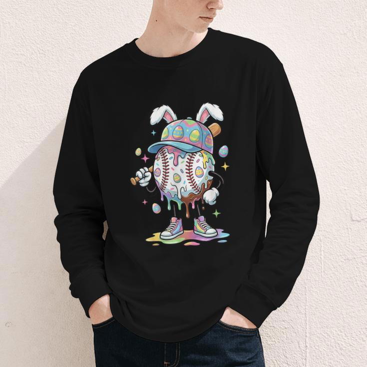 Baseball Drip Ice Cream Apparel Youth Boy Easter Day Youth Long Sleeve Tee