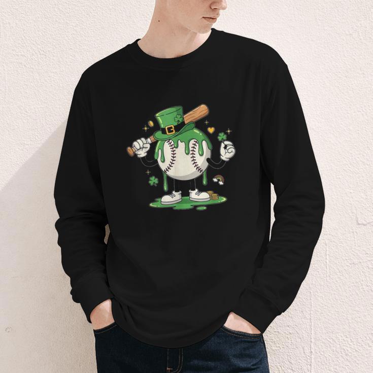 Baseball Drip Ice Cream Boys Kids Shamrock St Patricks Day Youth Long Sleeve Tee Baseball Drip Ice Cream Boys Kids Shamrock St Patricks Day Youth Long Sleeve Tee