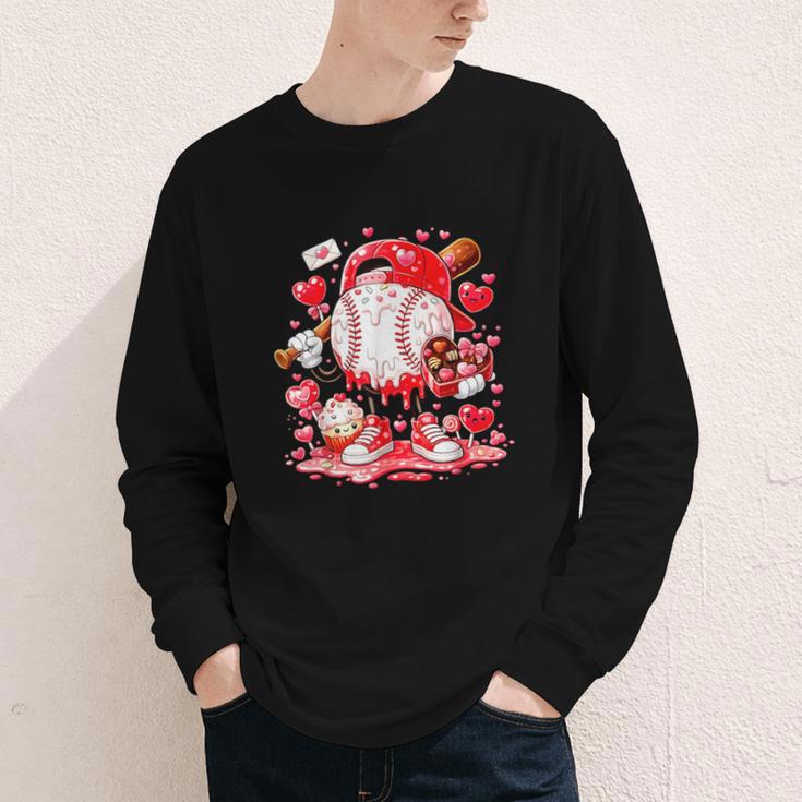 Baseball Drip Ice Cream Boys Kids Youth Valentines Youth Long Sleeve Tee Baseball Drip Ice Cream Boys Kids Youth Valentines Youth Long Sleeve Tee