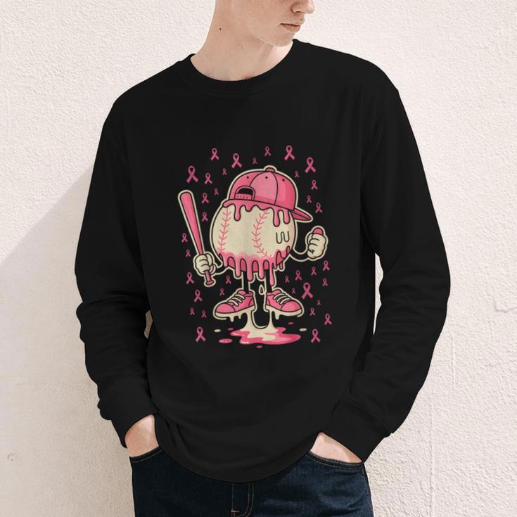 Baseball Drip Ice Cream Breast Cancer Awareness Boys & Girls Youth Long Sleeve Tee Baseball Drip Ice Cream Breast Cancer Awareness Boys & Girls Youth Long Sleeve Tee