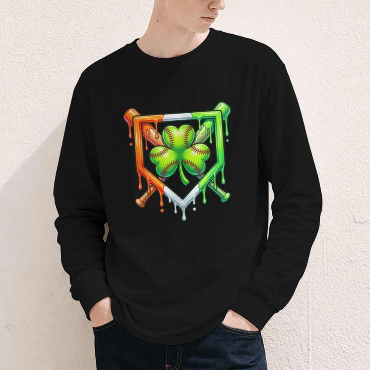 Baseball Drip Ice Cream St Patricks Day Shamrock Lucky Youth Long Sleeve Tee Baseball Drip Ice Cream St Patricks Day Shamrock Lucky Youth Long Sleeve Tee