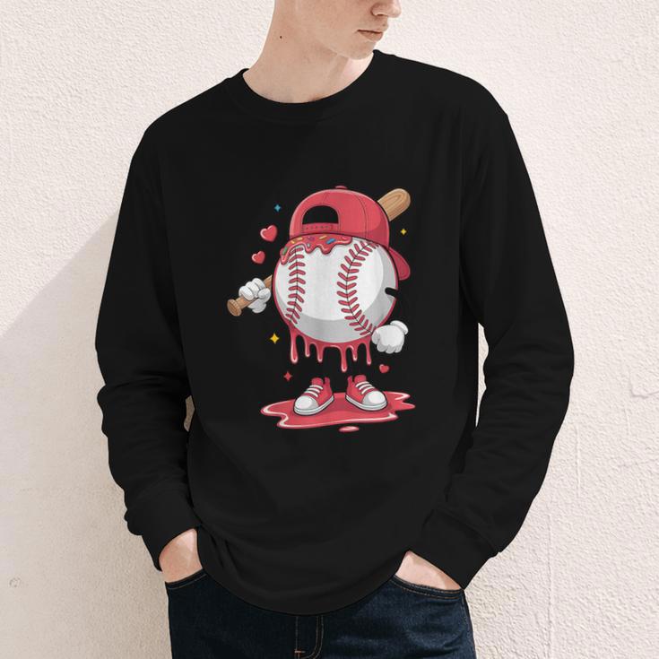 Baseball Drip Icecream Boy Kids Valentine Youth Long Sleeve Tee Baseball Drip Icecream Boy Kids Valentine Youth Long Sleeve Tee