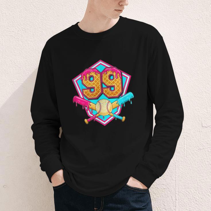 Baseball Drip Jersey Number 99 For Players & 99th Birthday Youth Long Sleeve Tee Baseball Drip Jersey Number 99 For Players & 99th Birthday Youth Long Sleeve Tee