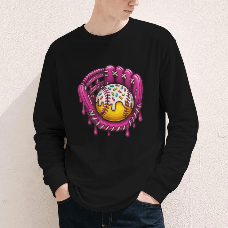 Baseball Drip Pink Glove Respect The Drip Youth Boys Girls Youth Long Sleeve Tee Baseball Drip Pink Glove Respect The Drip Youth Boys Girls Youth Long Sleeve Tee