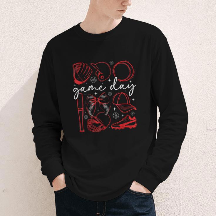 Baseball Game Day Coquette Game Day Baseball Youth Long Sleeve Tee Baseball Game Day Coquette Game Day Baseball Youth Long Sleeve Tee