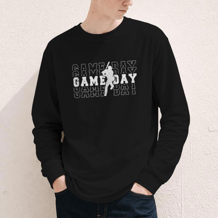 Baseball Game Day Team Sport Player Coach Batter Family Fans Youth Long Sleeve Tee Baseball Game Day Team Sport Player Coach Batter Family Fans Youth Long Sleeve Tee