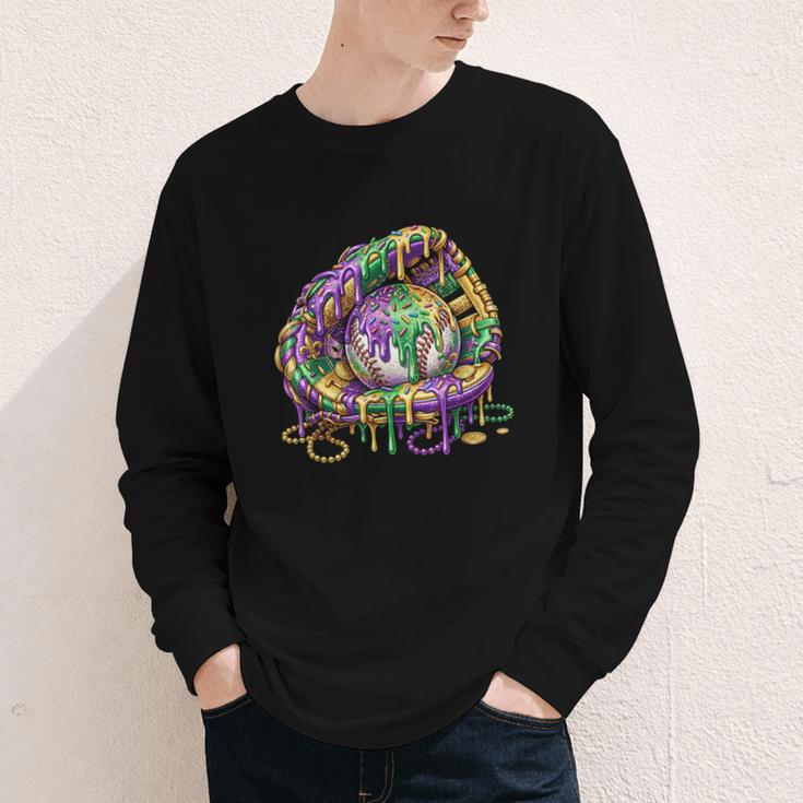 Baseball Glove Ice Cream Mardi Gras Dripping Boys Youth Kids Youth Long Sleeve Tee Baseball Glove Ice Cream Mardi Gras Dripping Boys Youth Kids Youth Long Sleeve Tee