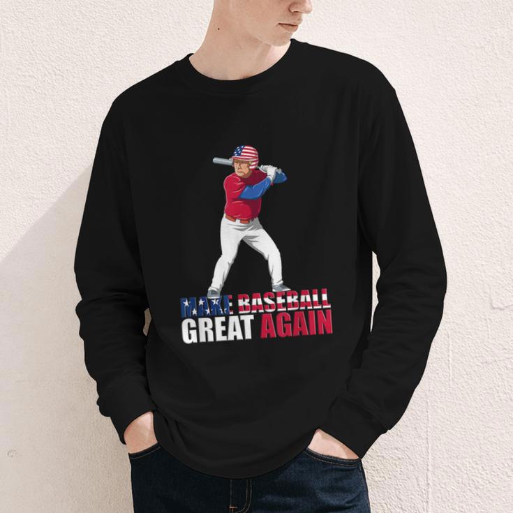Make Baseball Great Again Donald Trump Baseball Youth Long Sleeve Tee