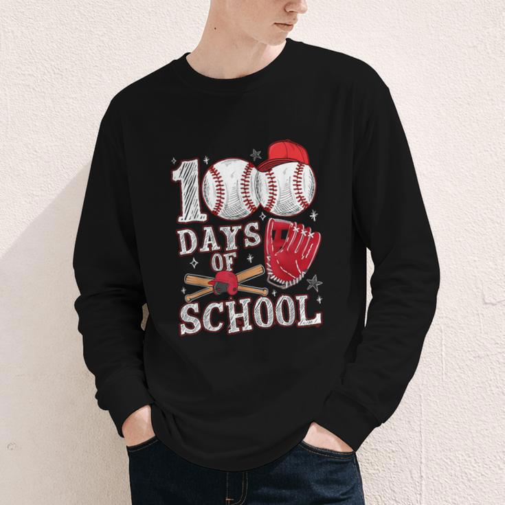 Baseball Happy 100 Days Of School Boy Girl Kid Teacher Youth Long Sleeve Tee Baseball Happy 100 Days Of School Boy Girl Kid Teacher Youth Long Sleeve Tee