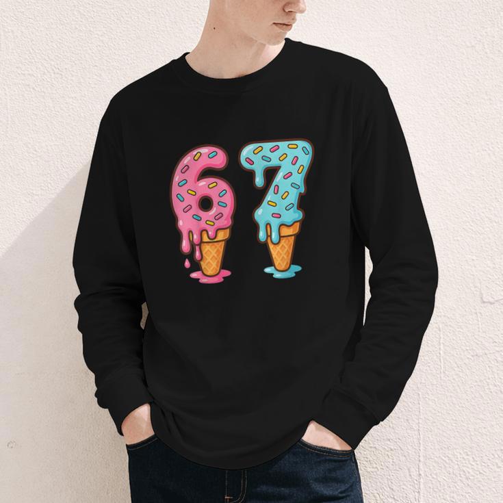 Baseball Ice Cream Drip 6 7 Kids 67 Birthday Youth Long Sleeve Tee Baseball Ice Cream Drip 6 7 Kids 67 Birthday Youth Long Sleeve Tee