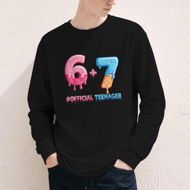 Baseball Ice Cream Drip 67 Official Teenager 13th Birthday Youth Long Sleeve Tee Baseball Ice Cream Drip 67 Official Teenager 13th Birthday Youth Long Sleeve Tee