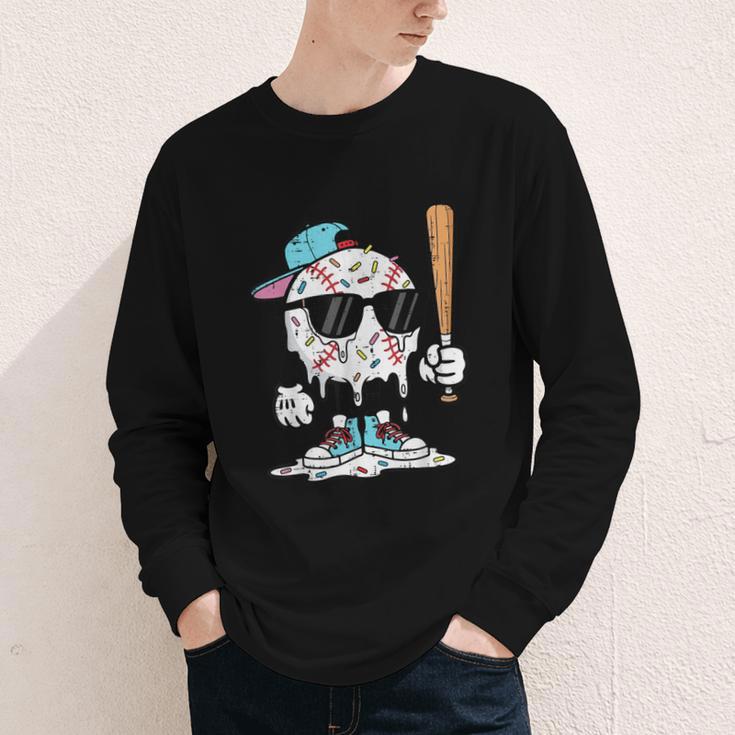 Baseball Ice Cream Drip Sports Boys Kids Youth Men Youth Long Sleeve Tee Baseball Ice Cream Drip Sports Boys Kids Youth Men Youth Long Sleeve Tee