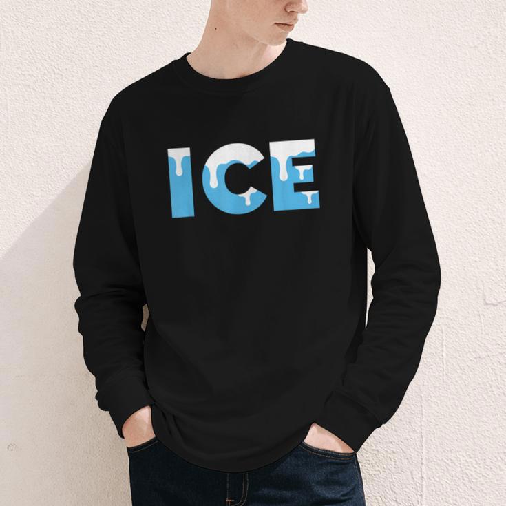 Baseball ICE Ice Cream Drip Baseball Drip Baseball Youth Long Sleeve Tee