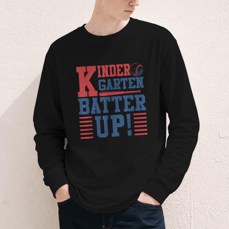 Baseball Kindergarten Back To School Kindergarten Batter Up Youth Long Sleeve Tee