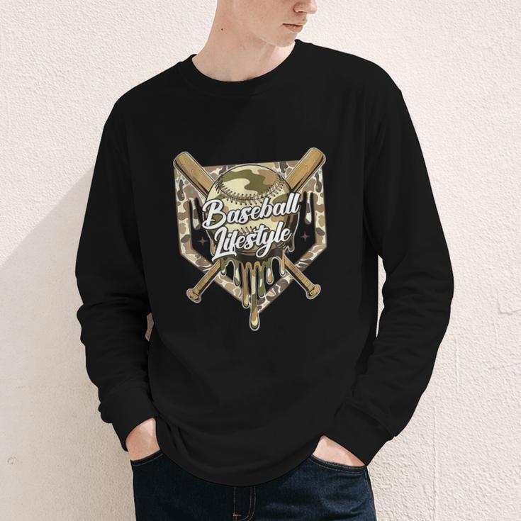 Baseball Life Lifestyle Home Plate Camo Ice Cream Drip Kids Youth Long Sleeve Tee Baseball Life Lifestyle Home Plate Camo Ice Cream Drip Kids Youth Long Sleeve Tee