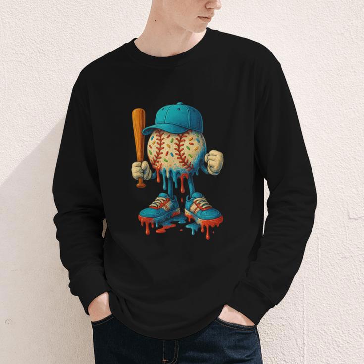 Baseball Lifestyle Youth Baseball Drip Icecream Youth Long Sleeve Tee