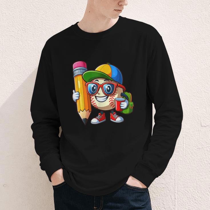 Baseball Lovers Pencil Back To School Kids Boys Girls Youth Long Sleeve Tee Baseball Lovers Pencil Back To School Kids Boys Girls Youth Long Sleeve Tee