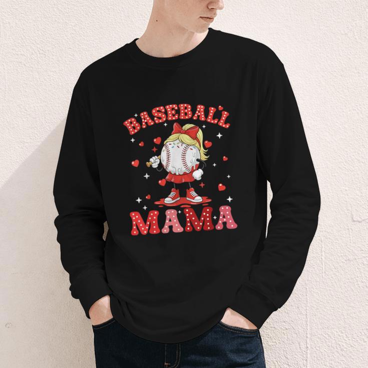 Baseball Mama Sports Mom Baseball Valentine Drip Girls Women Youth Long Sleeve Tee Baseball Mama Sports Mom Baseball Valentine Drip Girls Women Youth Long Sleeve Tee