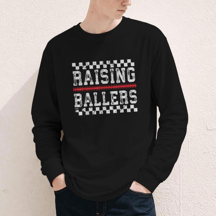 Baseball Player Raising Ballers Game Day Respect The Drip Youth Long Sleeve Tee Baseball Player Raising Ballers Game Day Respect The Drip Youth Long Sleeve Tee